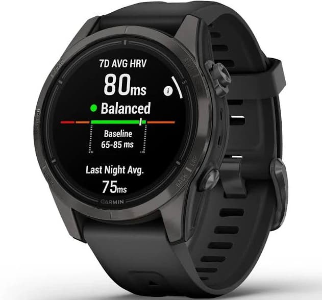 Garmin Epix Pro (Gen 2) Sapphire Edition 47mm - Titanium with Whitestone Silicone Band