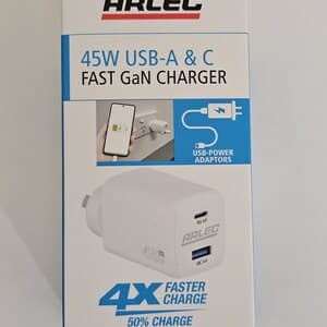 Arlec 45W USB C & A GaN Charger $10 @ Coles